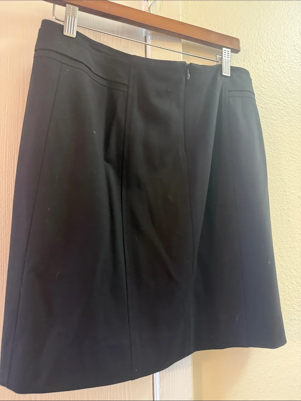 White House Black Market Black Mini Skirt with Button Detail
